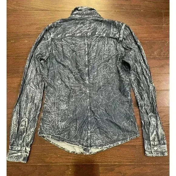 Frank & Eileen Barry Tailored Button Up Shirt Famous Denim XS 80s Mineral Wash - Picture 5 of 5